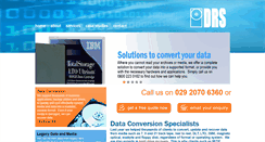 Desktop Screenshot of dataconversionspecialists.co.uk